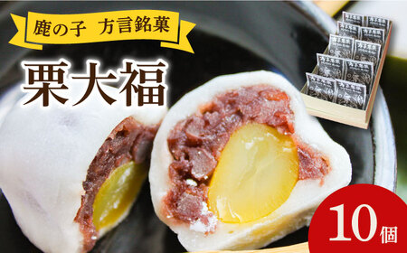 【老舗の菓子屋 鹿の子】方言銘菓「栗大福」10個【有限会社　御菓子司鹿の子】 大福 大福 大福 大福 築上町 [ABAC003]
