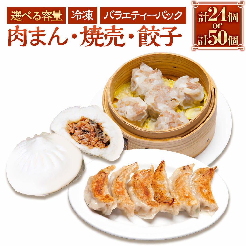【ふるさと納税】＜冷凍＞ 3種点心 バラエティーパック (特大肉まん2個 or 6個、大きな焼売 10個 or 20個、餃子 12個 or 24個) 肉まん しゅうまい 餃子 ぎょうざ 肉 点心 惣菜 総菜 おかず お弁当 おやつ 晩酌 中華 神奈川県 大和市 送料無料