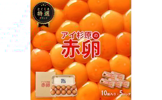卵 赤卵 50個 (割れ保証含む) たまご アイ杉原 国産 大人気 玉子焼き 卵焼き 卵かけご飯 米 ご飯 ゆで卵 すき焼き 鳥 鶏 鶏卵 卵黄 玉子スープ 玉子焼き 生卵 産地直送 健康 ギフトお歳暮 お中元 アイ杉原の赤卵 徳島