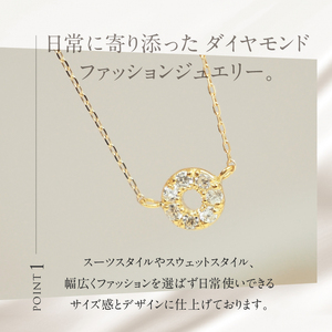 K18 天然ダイヤモンド　HALO　ネックレス【K18WG】