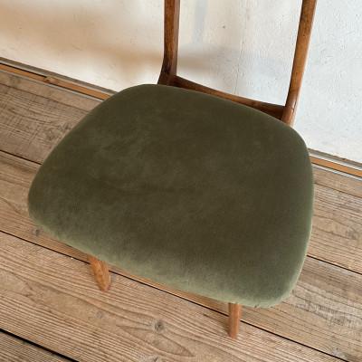 ふるさと納税 富田林市 Karl Dining Chair PFスウェード カーキ ダークブラウンフレーム【SWOF】 |  | 01