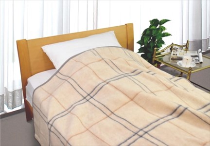 オーケー アルパカ入りウール混綿毛布 (毛羽部分) シングル [1376]