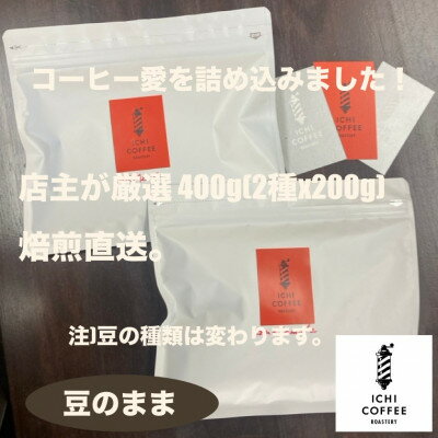 【ふるさと納税】【新鮮直送】店主が厳選スペシャルティコーヒー計400g(200g×2種) 自家焙煎珈琲 豆のまま【配送不可地域：離島・沖縄県】【1651866】