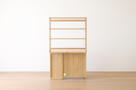 【開梱設置】高野木工 アスター オーダー突板天板 (幅90cm 奥行き60cm) + 60デスク + 30チェスト + 90ラック 天板のみ受注生産 ※チェア別売 オーク【10年保証】