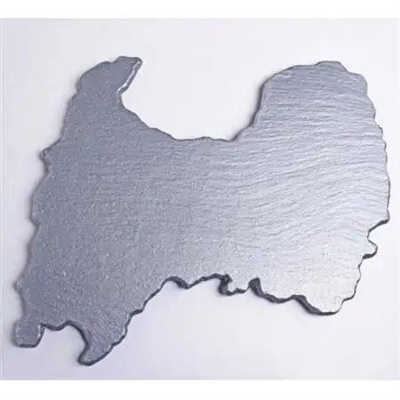 【高岡銅器】富山県プレート　銀_雑貨・日用品 皿・椀 食器 _【1562429】