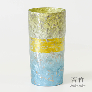 チタン二重タンブラー 木肌 プレミアム (若竹) 350ml