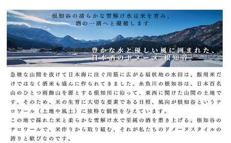 根知男山 山廃仕込み720ml×2本セット 純米 自社栽培米使用 日本酒 地酒 新潟 糸魚川 蔵元直送 酒米 楽しむ酒 こだわりの酒