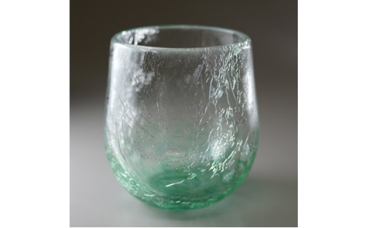 0872萩ガラス 耐熱ロック丸コップ エメラルドグリーン