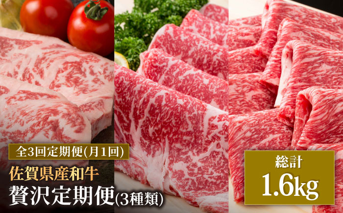 
            【肉のプロが厳選！】【3回定期便】佐賀県産和牛 贅沢 定期便【株式会社いろは精肉店】佐賀産和牛 牛肉 国産 肉 和牛 セット 冷凍 九州 [IAG068]
          