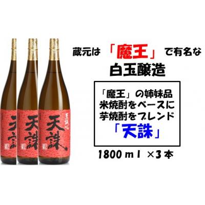 ふるさと納税 錦江町 【魔王の姉妹品】白玉醸造の「天誅」3本セット(No.2043-1)