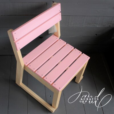 【＆CRAFTS】キッズスタッキングチェア −Pink−【1257925】