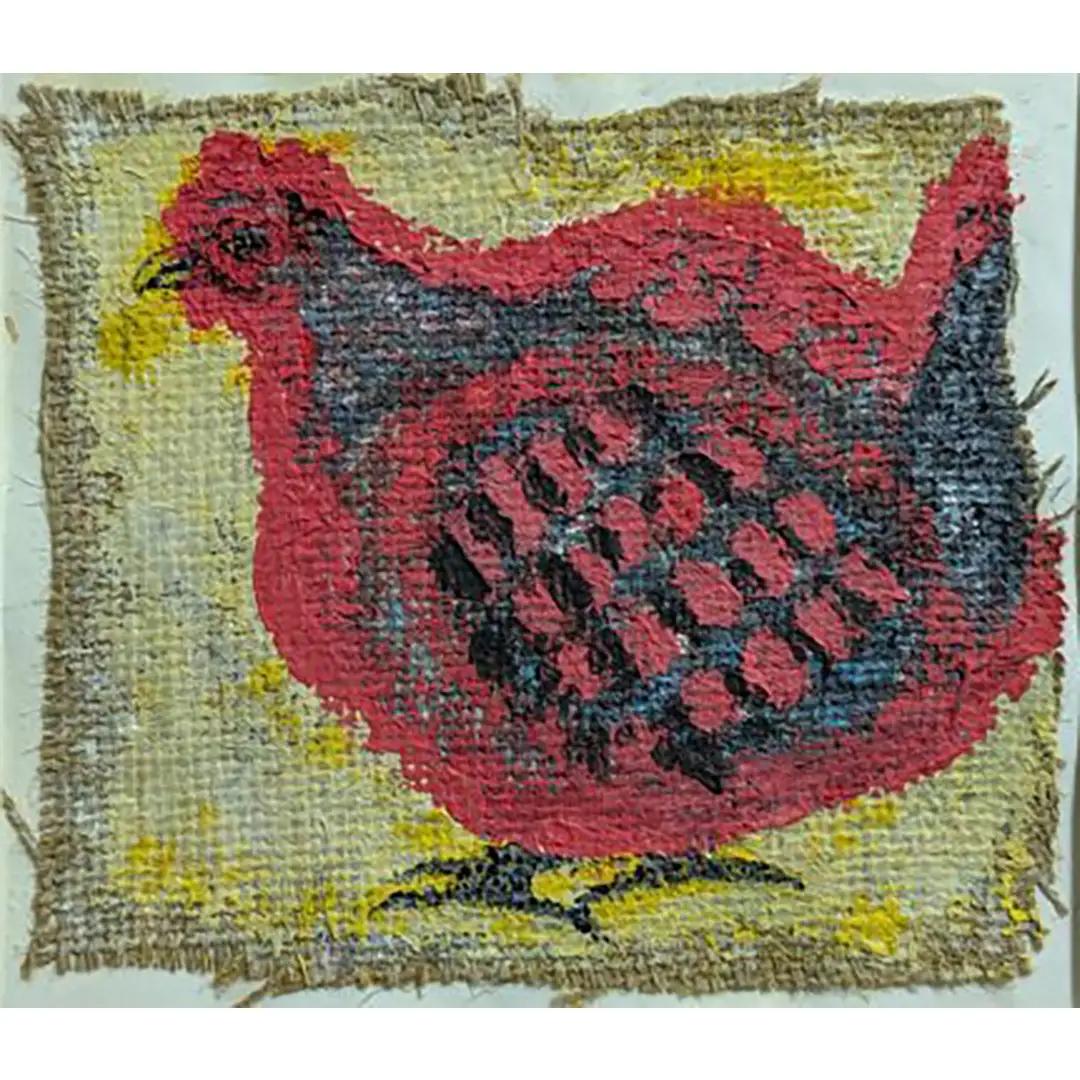 コッコちゃん 絵画 アート インテリア 鳥 一点物