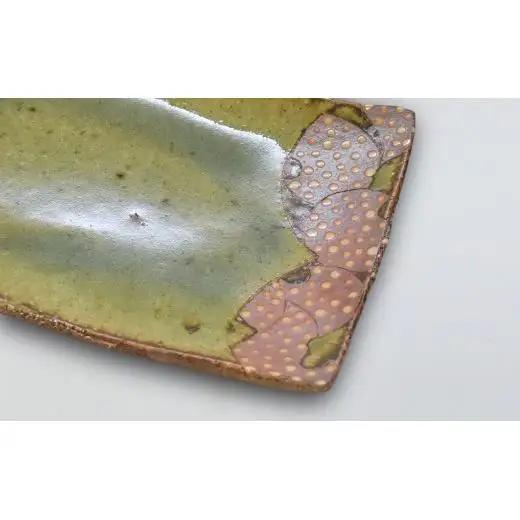 釉彩長角皿 和食器 長皿 陶芸品《受注制作》皿 中皿 長皿 長方形 和食器 おすすめ 手作り 食器 おしゃれ モダン 陶芸 陶器 陶芸作家