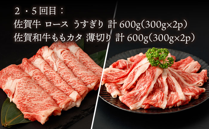 【ANA限定】【6回定期便】佐賀牛・佐賀和牛 食べつくし定期便 プレミアムコース【一ノ瀬畜産】 [NAC206]