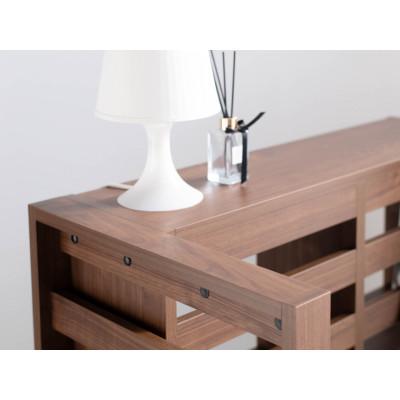 ふるさと納税 大川市 エルブロック パーティションシェルフLb ウォールナット  (幅96 奥行29 高さ124) |  | 02