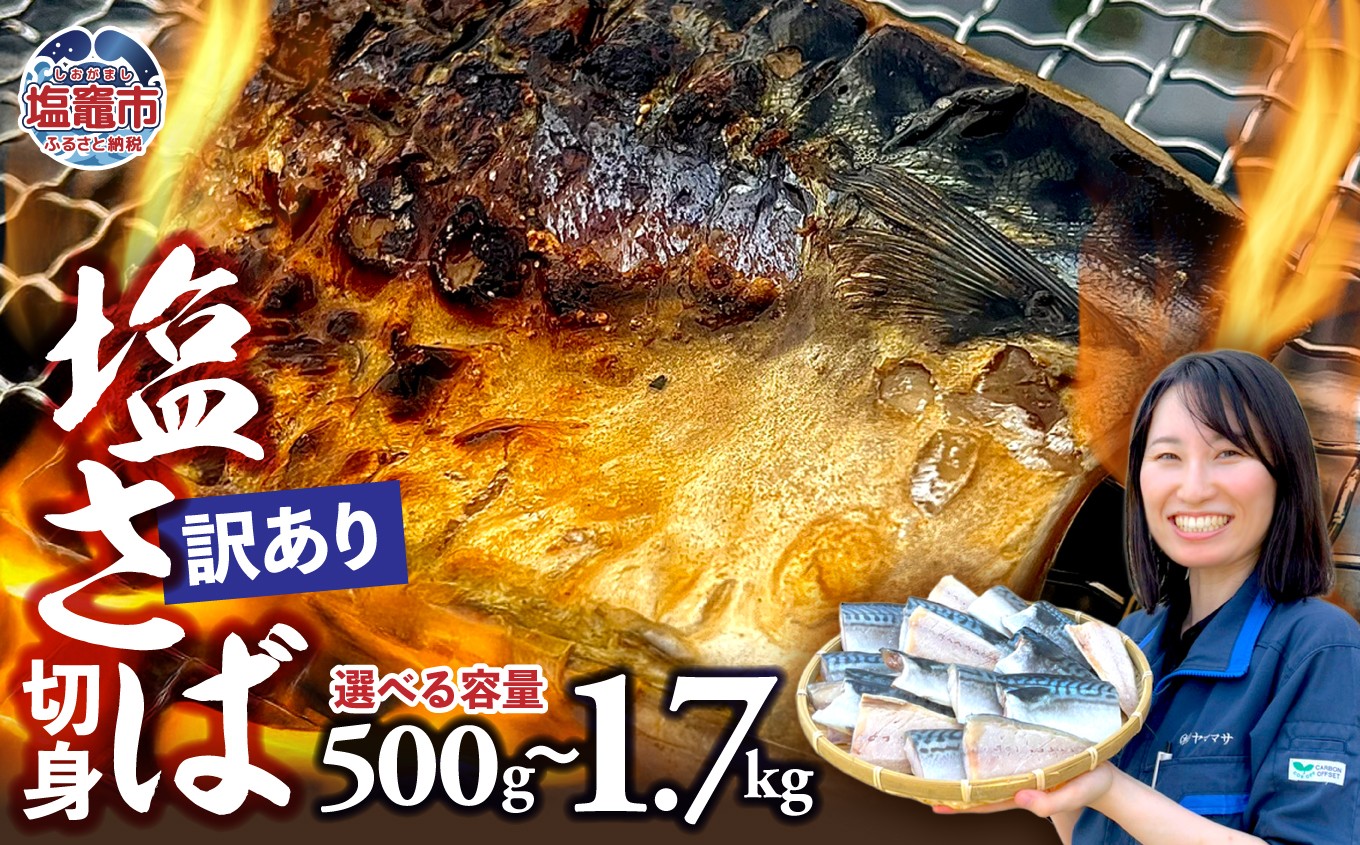 
            【訳あり】安心無添加　塩さば切身 深層海塩仕込み 選べる容量〈500g/1kg/1.3kg/1.7kg〉 | ym00013 無添加 サバ さば 切り身 鯖 海塩 塩竈市 塩釜 ヤママサ
          