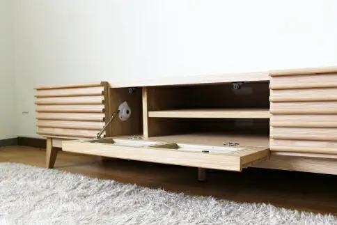 【開梱・設置】アゼル 175cm テレビボード（ナチュラル）　AX015