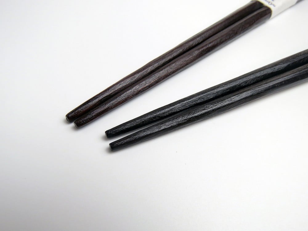 けずり黒檀・紫檀箸 夫婦箸セット