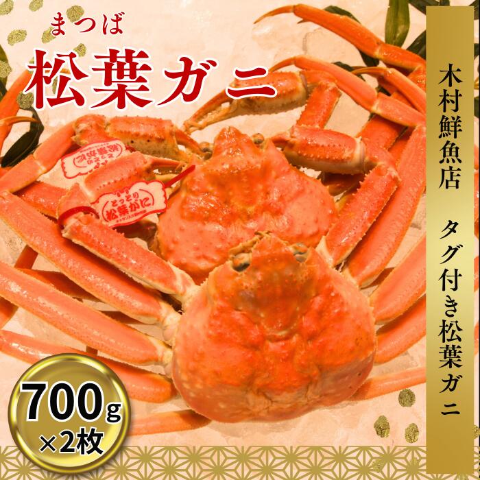【ふるさと納税】鳥取県産 タグ付き松葉ガニ 700g以上 2枚 松葉ガニ 松葉がに 松葉蟹 まつばがに かに カニ 冷蔵 チルド ブランド ズワイガニ 蒸し ボイル タグ付き 国産 季節限定 お取り寄せ お祝い お歳暮 贈り物 鳥取県 日吉津村 日本海 KI90