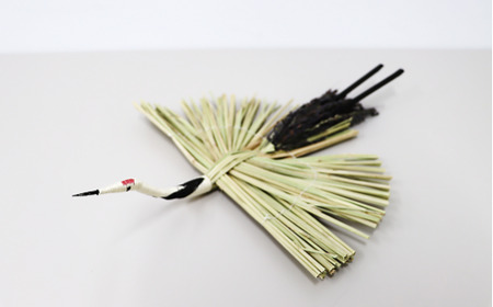 0C1-180 田染荘小崎のわら細工「鶴・亀」セット