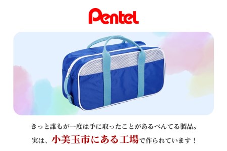 ぺんてるスケッチセット（バッグ小・ブルー） 新生活 準備 新学期 新学年 入学準備 入学祝い 卒業祝い 入園準備 入園祝い 卒園祝い 美術 図工 青 水彩絵の具セット 水彩画セット 水彩絵具セット え