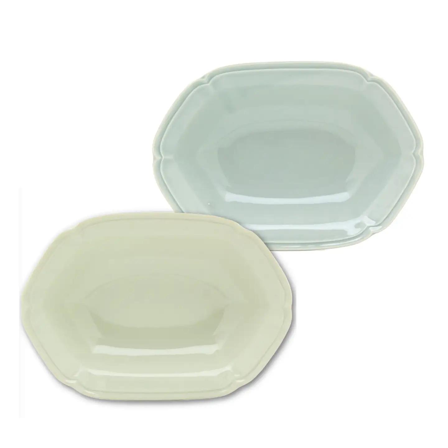 【美濃焼】poketトーンオントーン オーバルプレート 2点【三郷陶器】食器 皿 ペア 6901[MFV021]