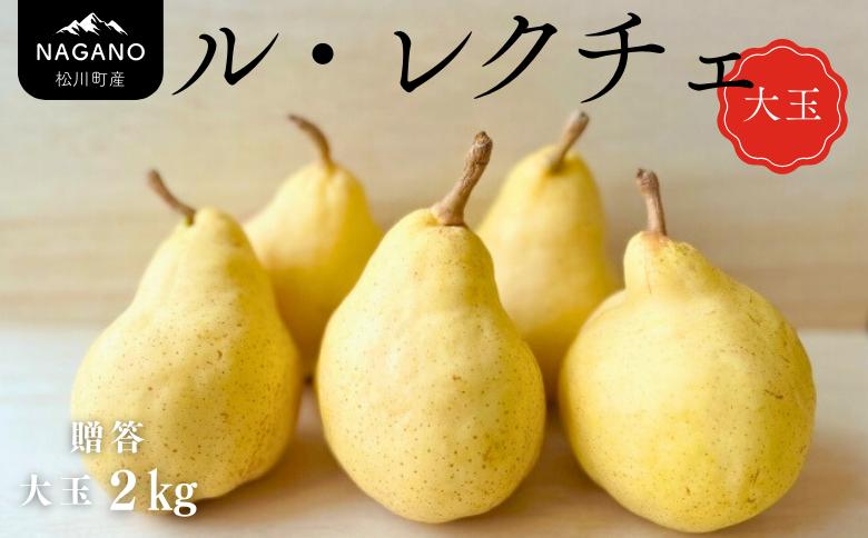 KL03-25A 洋梨 ル・レクチェ（大玉）約2kg 贈答／11月中旬頃から配送予定｜長野県 南信州 洋梨 レクチェ ルレクチェ  西洋梨 大玉 とろける 高糖度