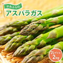 【ふるさと納税】かみふらのアスパラガス 2Lサイズ 2kg　【 野菜 旬の野菜 北海道産 北海道野菜 国産 国産野菜 グルメ 食材 グリーンアスパラガス 】　お届け：2024年4月中旬～5月上旬まで