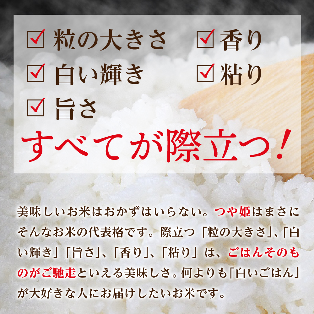 【令和6年産米】※2024年12月上旬スタート※ 特別栽培米 つや姫60kg（10kg×6ヶ月）定期便 山形県産 【米COMEかほく協同組合】