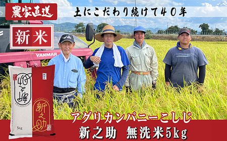 J8-7MS051A新潟県長岡産　新之助　無洗米5kg