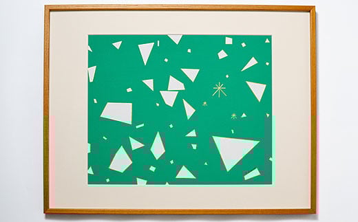 
87-50現代日本絵画　白のかけらシリーズ「エメラルドグリーン」
