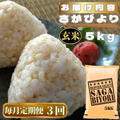 ふるさと納税 鳥栖市 【毎月定期便】【玄米】さがびより玄米5kg(鳥栖市)全3回 |  | 03