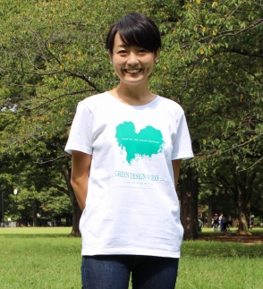 屋久島ウィルソン株ハートTシャツ (白地／女性Lサイズ)