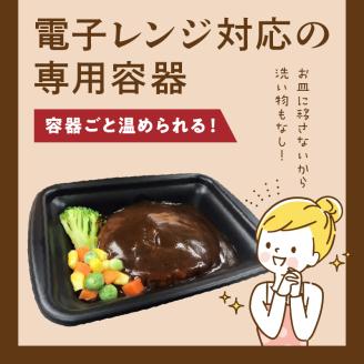 容器のままレンジで簡単！特製デミハンバーグ10個 【ブロッコリー&ミックスベジタブル添え】KP8206