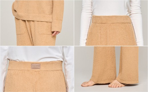 【キャメル M】ReFa バイタルテック フラッフィーニット ストレートパンツ