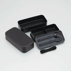 ランチボックス 環境に配慮したランチボックス 1L 2段 ブラック〈スケーター skater〉弁当箱 1000ml PLB10WSB  6-304