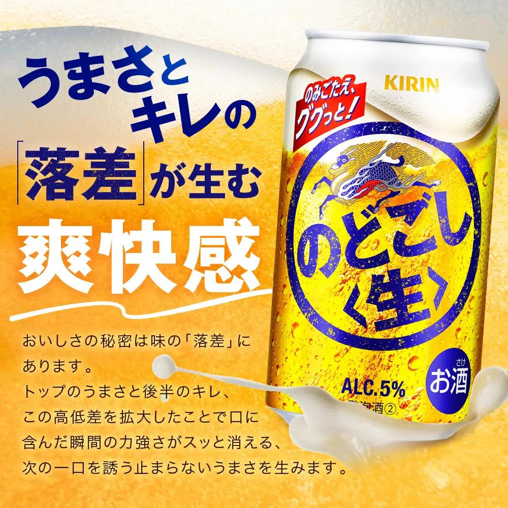 【ふるなびWEEK対象】＜キリンビール3ヵ月定期便＞キリン のどごし生350mL缶　毎月2ケース（24本×2）×3回　神戸工場●