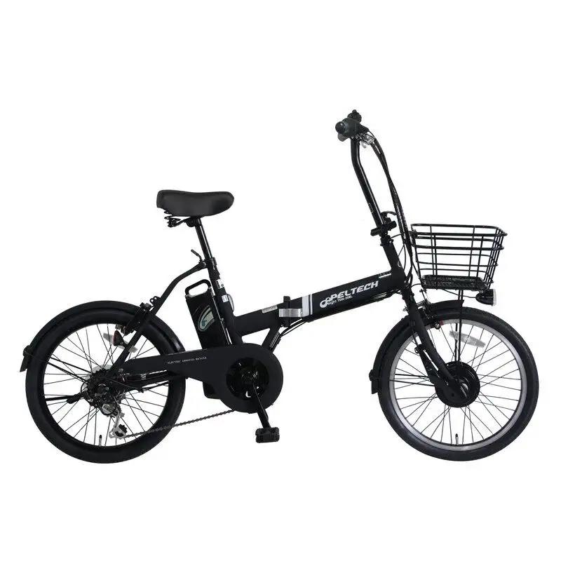 PELTECH ペルテック ノーパンク 折り畳み 電動アシスト自転車 20インチ 自転車 マットブラック