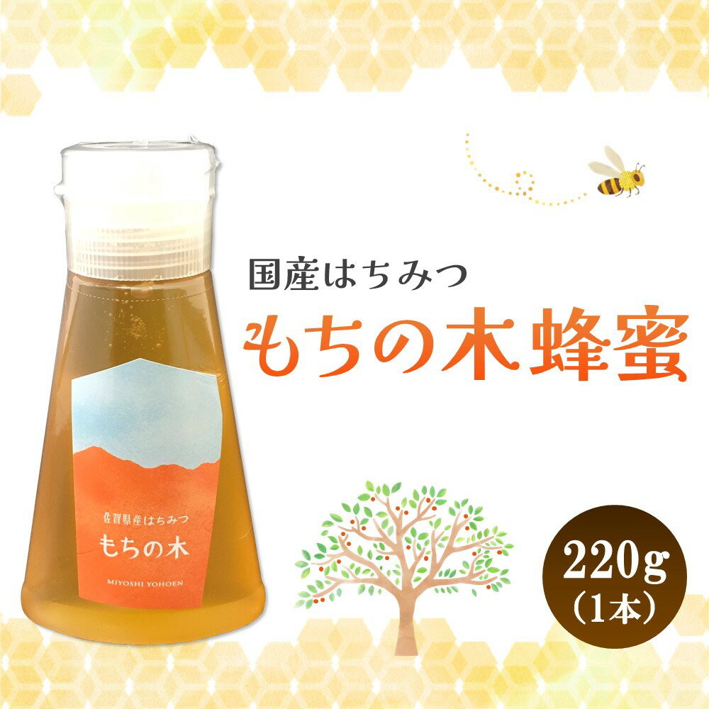 【ふるさと納税】みよしの蜂蜜(もちの木)220g×1本【はちみつ もちの木 国産 ミツバチ 甘み スッキリ コク トロトロ】K063021