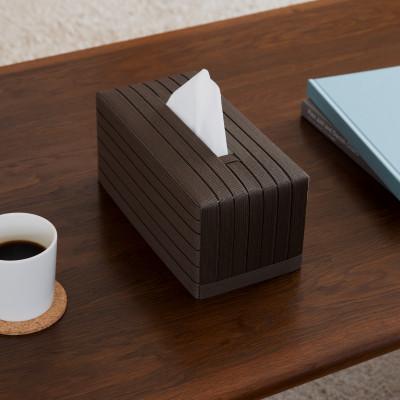 ふるさと納税 奥州市 暮らしを彩る道具 バンドシー ティッシュケース Max ダークブラウン [AR115] |  | 01