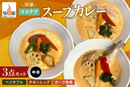 曼荼羅冷凍ココナツスープカレー3点セット（中辛）