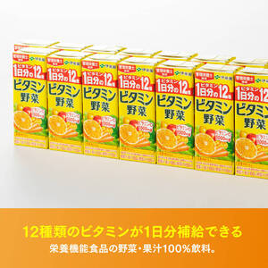 【6ヶ月定期便】伊藤園 栄養機能食品ビタミン野菜（紙パック）200ml×24本【 全6回 飲料類 野菜ジュース ミックスジュース 健康 飲みもの】