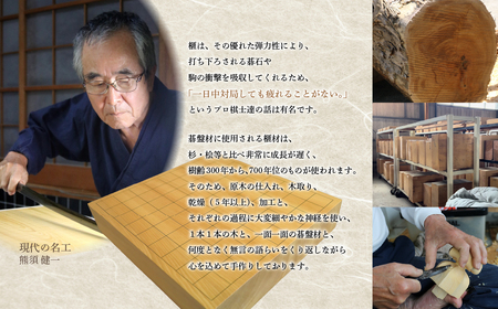 榧の卓上将棋盤（駒台付）【熊須碁盤店】_A0114-1651