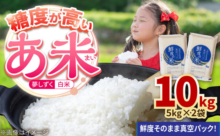 
            【先行予約】令和7年産 新米 【真空パックでお届け】あ米（あまい）夢しずく 白米 10kg（5kg×2袋） /有限会社イッツデモ [UDZ002]
          