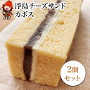 【ふるさと納税】【数量限定】浮島チーズサンドカボス2個セット 和カフェ蛍茶園 ケーキ お菓子 ギフト 詰め合わせ 和菓子 あんこ 餡子 カステラ スイーツ 大分県産 九州産 中津市 国産 送料無料／熨斗対応可 お歳暮 お中元 など【発送2024年12月18日～2025年4月12日】