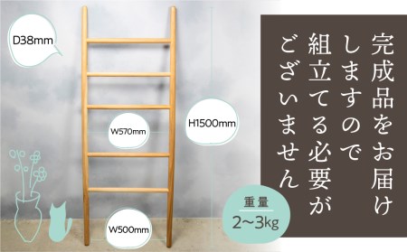 Ladder 国産くるみ 木製はしご はしご ハンガーラック ラダーラック インテリア[Q1854]