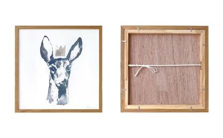 BLUCANARI ブルカナリ  BLUE DOE （ ABC-03 ） インテリア アート ハンドメイド シリアルナンバー 直筆サイン入り 絵画 絵 デザイン 限定