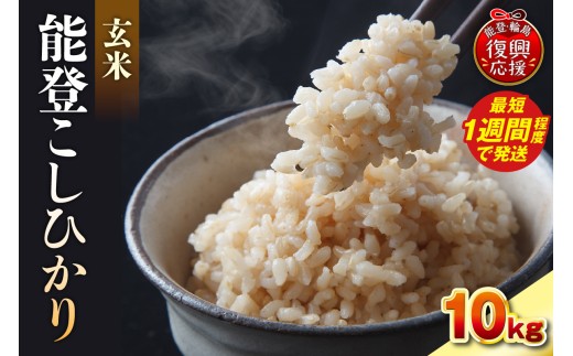 【スピード発送】令和7年産 能登コシヒカリ10kg（玄米／残留農薬ゼロ） wa084-005-sp