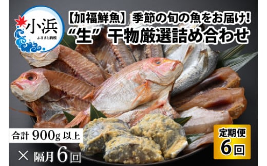 
【定期便】 【全6回(隔月発送)】 "生"干物厳選詰め合わせ 【加福鮮魚】 季節の旬の魚をお届け！
