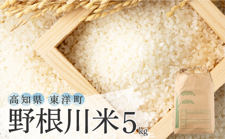 令和7年産 野根川米 5kg 米 国産 コメ【NO001】